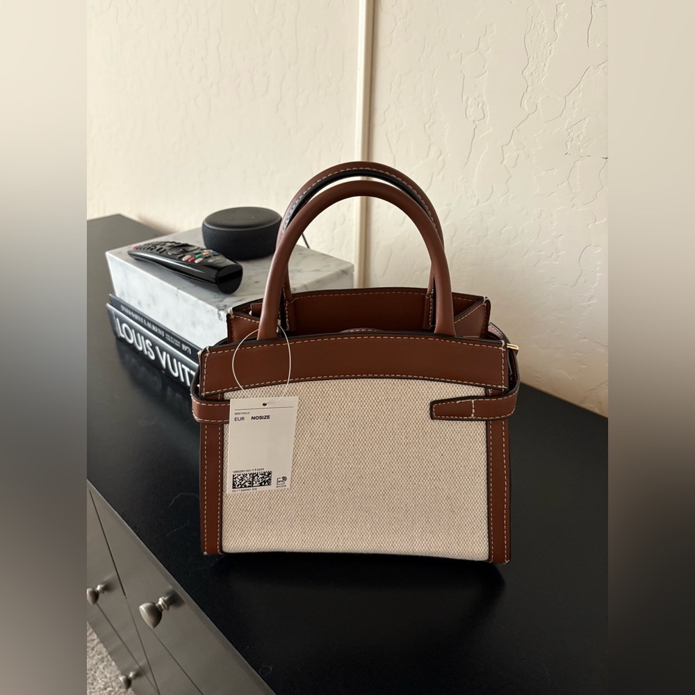 H&M Brown and Cream Mini Bag